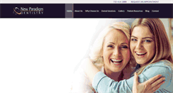 Desktop Screenshot of newparadigmdentistry.com
